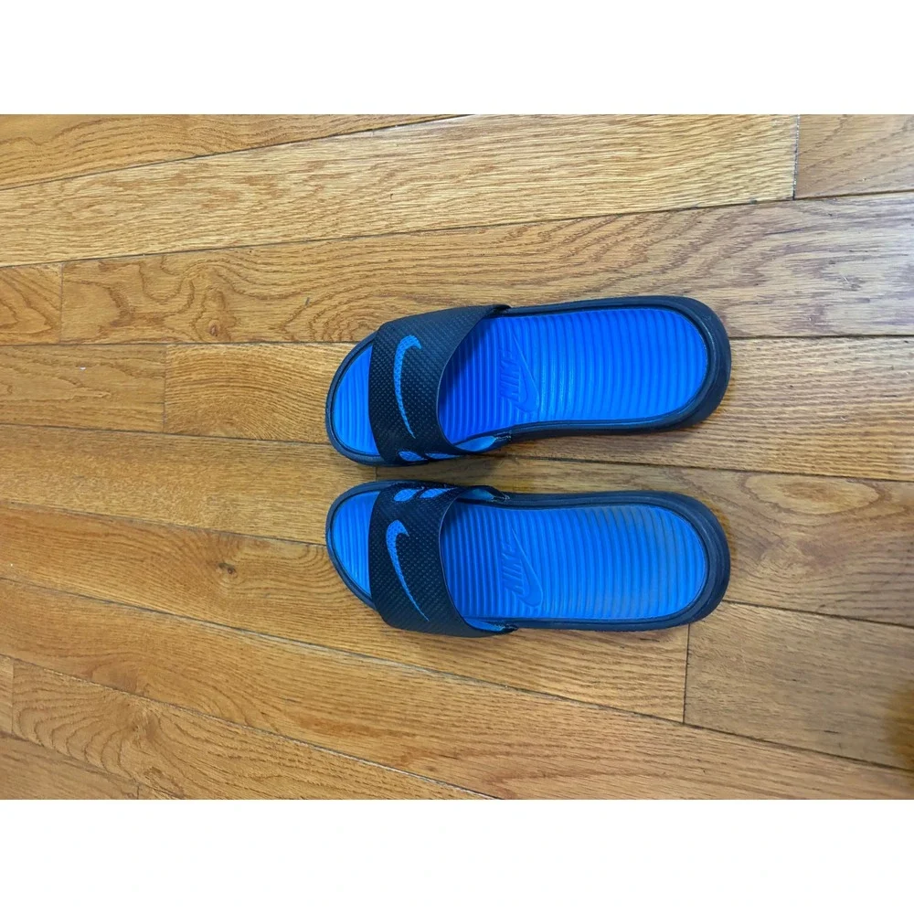 Nike Kawa Slide Men Blue Black Athletic Sandals 834818-440 Size 9